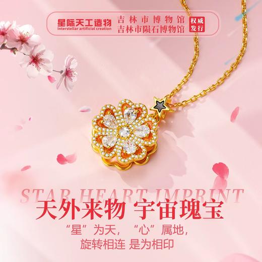 【镶嵌天外来物 星际浪漫与永恒爱意】 星心相印项链 （吉林市陨石博物馆出品 “星”为天，“心”属地 旋转相连 是为相印） 商品图3
