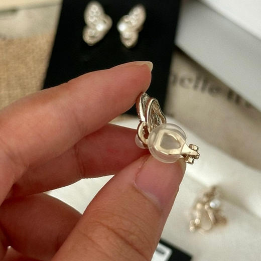 原单shes巴洛克蝴蝶耳钉/耳夹072506 商品图8