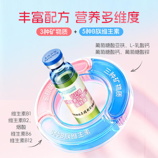 哈药牌多种维生素矿物质口服液（蜜桃味）300ml(10ml/支*30支)*2盒+赠1盒GNC健安喜维生素AD软胶囊10粒 商品图4