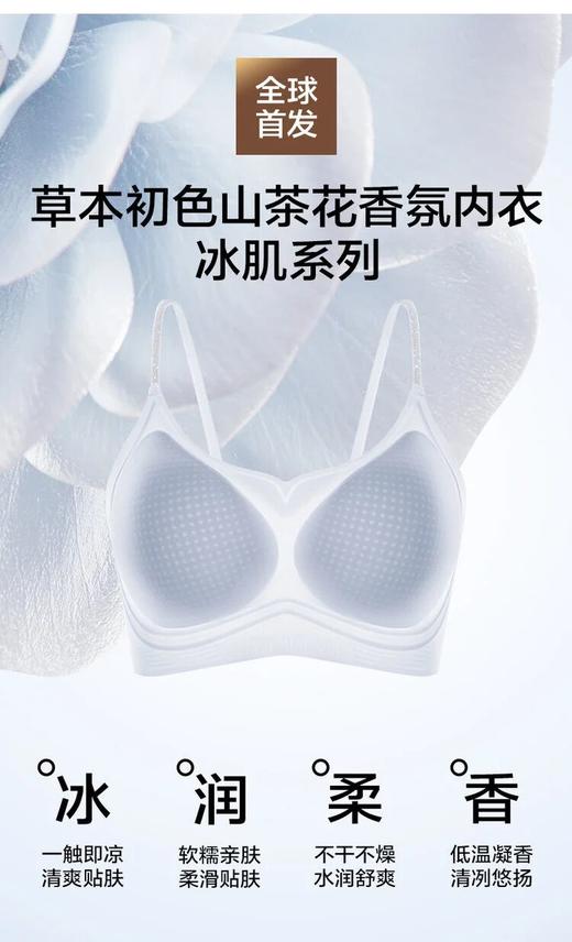 （99元3件，下单赠内裤）草本初色·山茶花香氛可调节软支撑内衣5107 | 专为夏日而生的冰肌内衣，加入玻尿酸和薄荷清凉因子，贴身凉滑滑 商品图3
