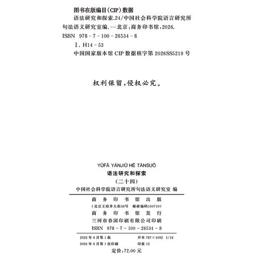 语法研究和探索（二十四） 商品图1
