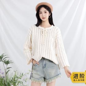 苏苏姐家茉莉海棠上衣手工diy编织钩针印象雾羽毛线团衣服材料包