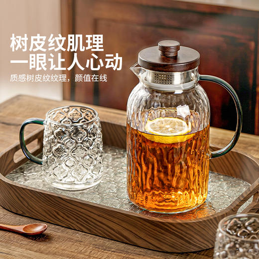 摩登主妇高硼硅玻璃冷水壶家用耐高温凉水杯大容量储水水壶套装 商品图2
