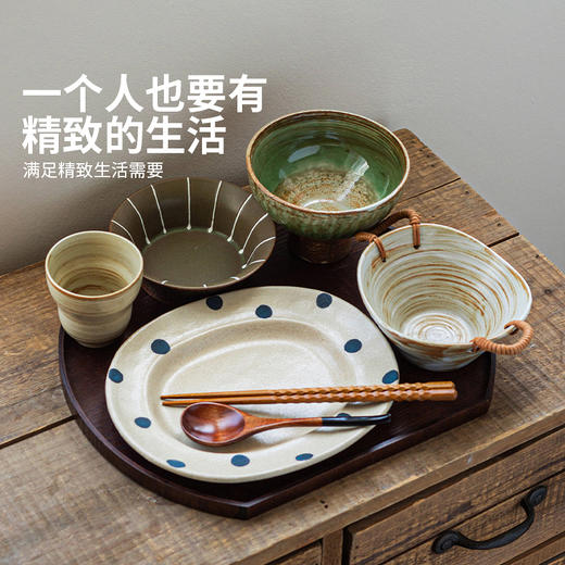 摩登主妇釉下彩窑变餐具日式一人食饭碗家用盘子2026新款月子碗具 商品图3