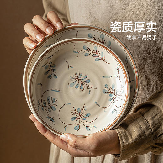 摩登主妇釉下彩复古餐具饭碗家用2026新款汤面碗漂亮盘子陶瓷碗具 商品图2