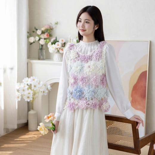 苏苏姐家梦屿花背心手工DIY编织钩针衣服毛线团材料包 商品图1