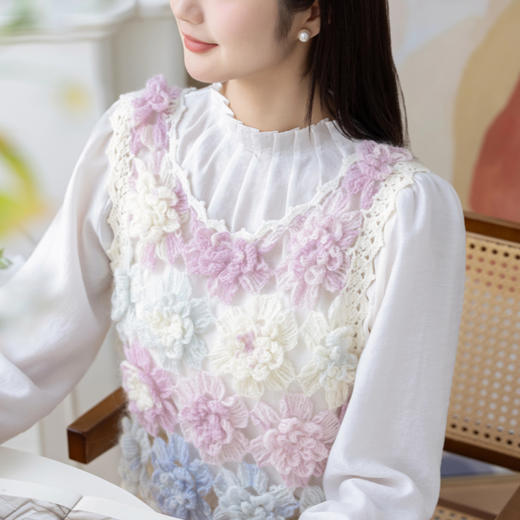 苏苏姐家梦屿花背心手工DIY编织钩针衣服毛线团材料包 商品图3