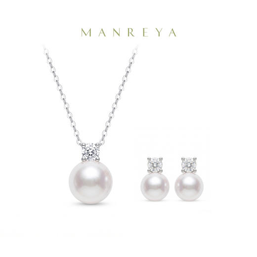 Manreya玛芮雅“极简王妃”淡水珍珠套装 铜镀金淡水珍珠【礼袋+证书+礼盒】 商品图11