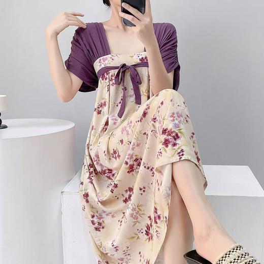 【顺滑亲肤 飘逸灵动】宫诏 新中式改良汉服方领棉绸连衣裙 自带胸垫居家户外两穿 11款可选 商品图4