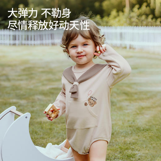 【宝宝服饰】新品嫚熙婴儿衣服外出连身衣宝宝包屁衣秋游穿搭出片火山小磨毛 商品图4