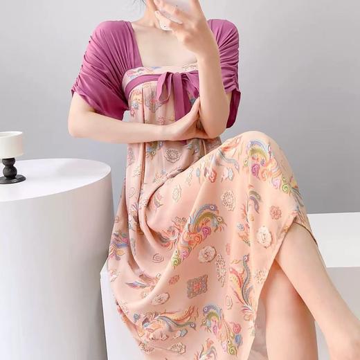 【顺滑亲肤 飘逸灵动】宫诏 新中式改良汉服方领棉绸连衣裙 自带胸垫居家户外两穿 11款可选 商品图8