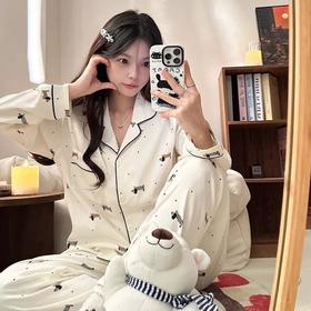 【轻奢感❗️韩系卡通家居服套装】柔软轻盈，舒适透气，家里家外一套就够了！睡衣睡裤女春夏秋款长袖长裤可爱ins风大码★美物社