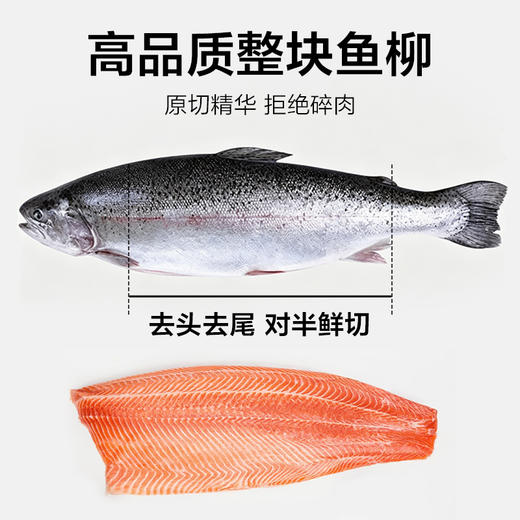 【甄选品质】八鲜桥 三文鱼柳 1kg/袋 肉色橙鲜脂纹丰腴 商品图1