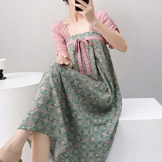 【顺滑亲肤 飘逸灵动】宫诏 新中式改良汉服方领棉绸连衣裙 自带胸垫居家户外两穿 11款可选 商品图6