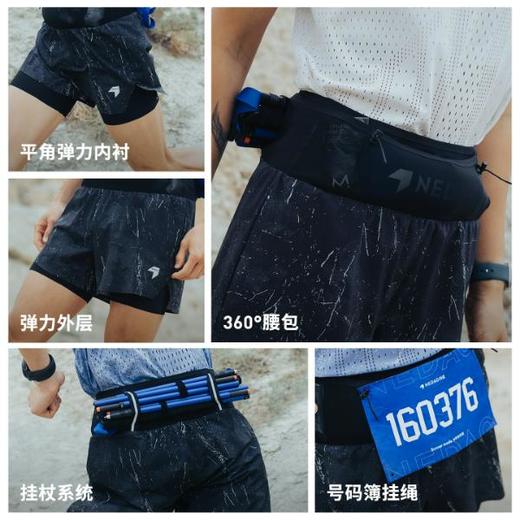 内道RockyRoad三合一印花收纳跑步短裤运动训练裤 商品图1