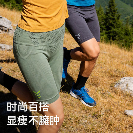 灰壳美利奴羊毛跑步短裤男马拉松专业运动四分裤女紧身压缩腰包裤 商品图3