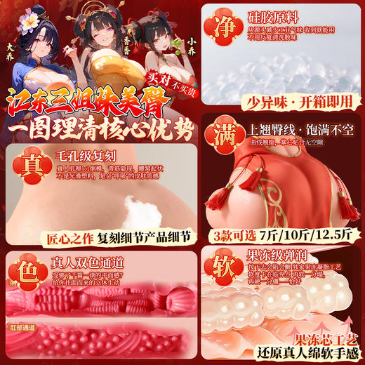 【男用器具】谜姬 江东三姐妹美臀硅胶果冻臀【控价产品】 商品图1