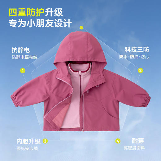 【80-160】嘟嘟家女童三合一外套女孩秋款洋气衣服儿童上衣女宝新款时尚童装C6CWT018★★嘟嘟家 商品图2