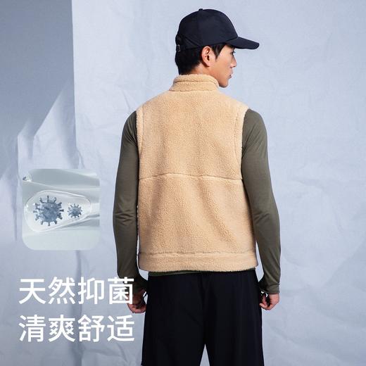 灰壳美利奴羊毛羔马甲男女秋冬户外登山棉服保暖内胆轻薄跑步运动 商品图2