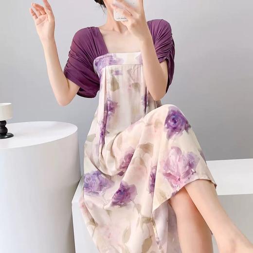 【顺滑亲肤 飘逸灵动】宫诏 新中式改良汉服方领棉绸连衣裙 自带胸垫居家户外两穿 11款可选 商品图9