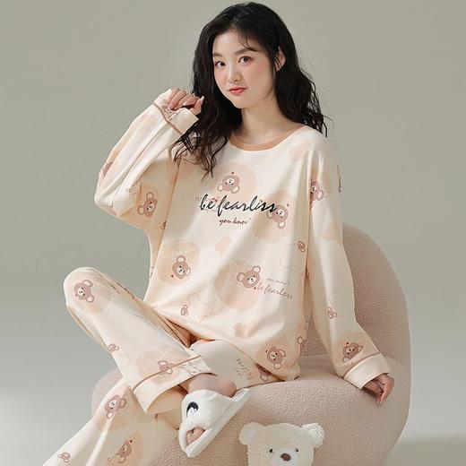 【秋季新款❗️长袖长裤家居服套装】柔软细腻，柔软仿若无感，可外穿的睡衣睡裤组合，加大码睡衣女春秋季仿棉可爱卡通★美物社 商品图2
