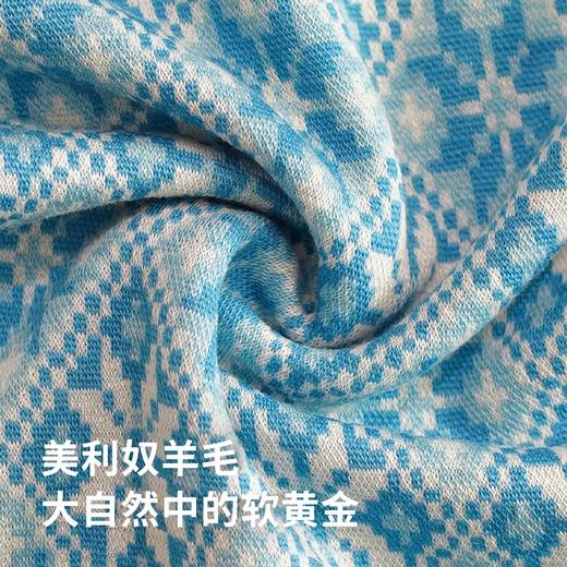 灰壳秋冬户外滑雪美利奴羊毛女连帽半拉链保暖上衣美丽诺印花长袖 商品图3