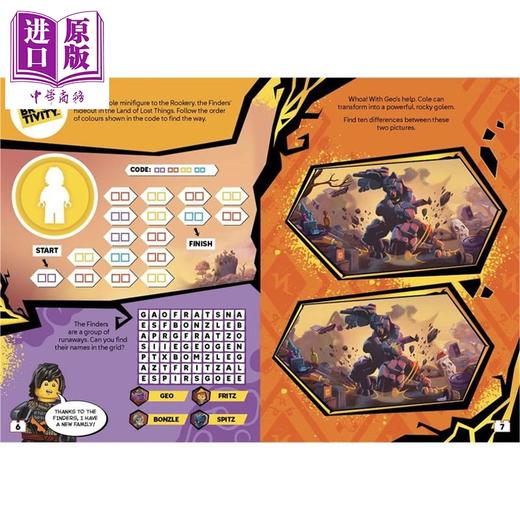 预售 【中商原版】乐高幻影忍者 寇的机甲任务 LEGO NINJAGO: Coles Mech Mission 英文原版 LEGO 益智游戏书 商品图1