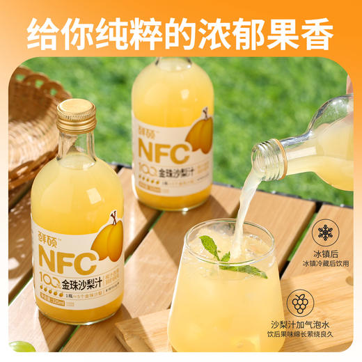 【1瓶=5个金珠沙梨】NFC金珠沙梨汁 梨中珍品 原果压榨营养丰富 口感细腻清爽 商品图2