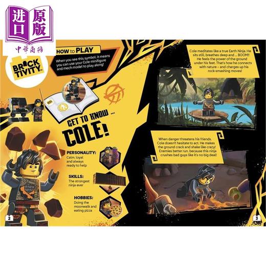 预售 【中商原版】乐高幻影忍者 寇的机甲任务 LEGO NINJAGO: Coles Mech Mission 英文原版 LEGO 益智游戏书 商品图3
