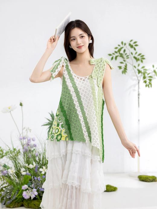 苏苏姐家花叙拼花吊带手工diy编织钩针5#蕾丝毛线团自制衣服材料包 商品图3