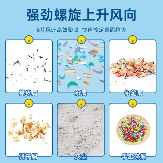 【大风力吸尘 桌面碎屑一扫净】天文哆啦A梦联名小学生桌面吸尘器 充电款A9407 电池款A9405 手持式清洁橡皮屑 开学文具清洁神器 商品图2