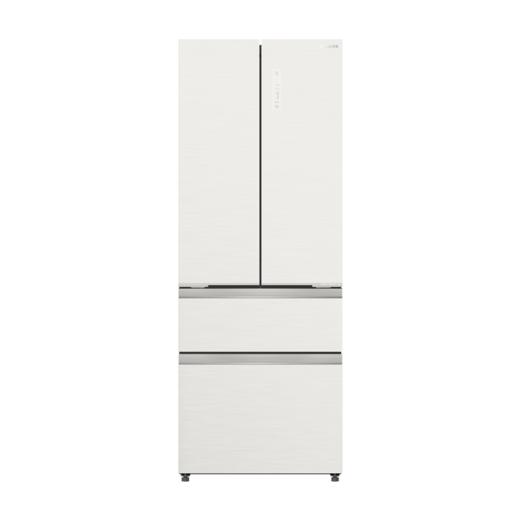 美菱 冰箱 BCD-420WFP9BZ 玉纱杏 420升 法式多门冰箱 中间开 电脑控温 变频 智能除霜 风冷无霜 一级能效 玻璃风罩 全彩显示屏 商品图0