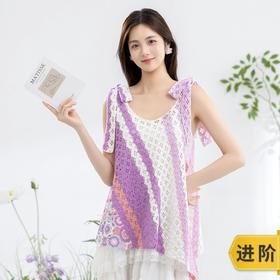 苏苏姐家花叙拼花吊带手工diy编织钩针5#蕾丝毛线团自制衣服材料包
