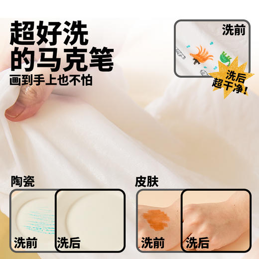 【章鱼先生文创系列】 5米儿童涂鸦大卷画+36色超级可水洗马克笔+儿童纹身指甲贴 防水防汗环保创意互动 儿童创意启蒙画  儿童创意涂鸦 商品图7