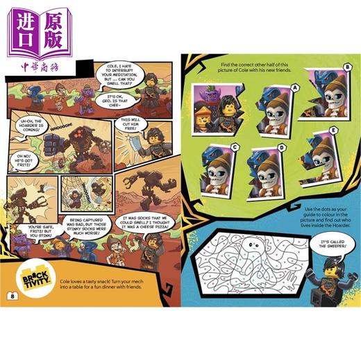 预售 【中商原版】乐高幻影忍者 寇的机甲任务 LEGO NINJAGO: Coles Mech Mission 英文原版 LEGO 益智游戏书 商品图4