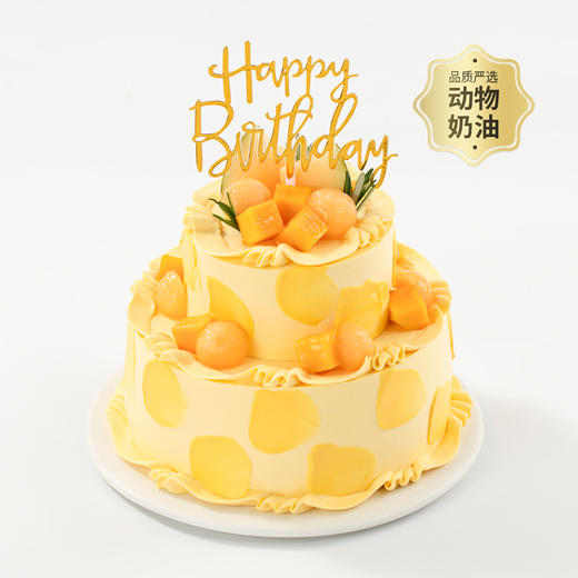 【仲夏蜜语冰淇淋蛋糕】6+4英寸双层冰淇淋蛋糕，醇香奶味融合沁甜果味，冰淇淋巨绵密爆香浓，炎炎夏日一起吃冰（深圳幸福西饼） 商品图4
