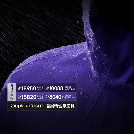 【戈21A+】喜马拉雅格聂FL硬壳冲锋衣轻量防水防风耐磨户外徒步登山服外套女(货号:A26BA32118) 商品图2