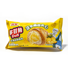宾堡75g多菲角牛角起酥面包菠萝果酱夹心