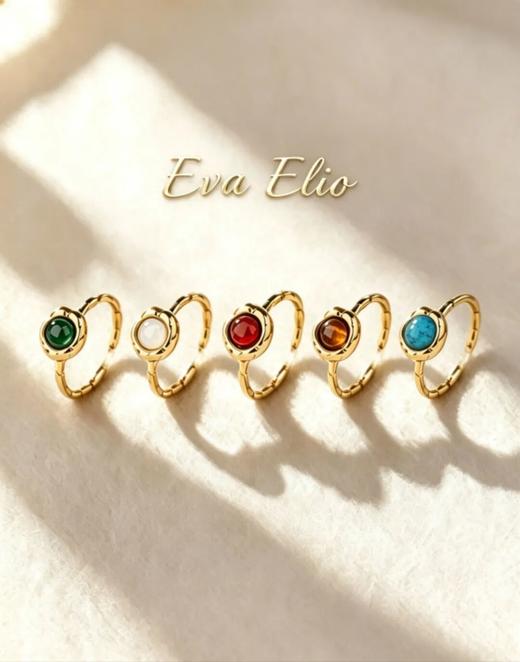 英国轻奢eva elio糖果色蛋面首饰 | 欧美轻奢天然宝石镶嵌系列，钛钢精工质感出众，独特设计不撞款，通勤休闲佩戴皆显贵气 商品图6