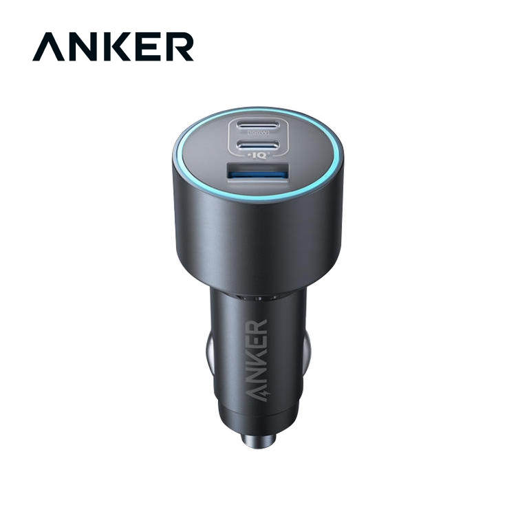 【热销】Anker安克167.5W车载充电器三口车充高效散热智能兼容多设备2C1A车载充电器 A2737