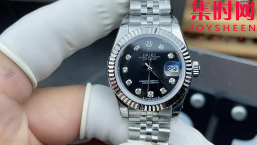 劳力士GS日志型系列 女款28mm GS日志28系列 黑盘钻面 2671机 五珠带 女士腕表 商品图1