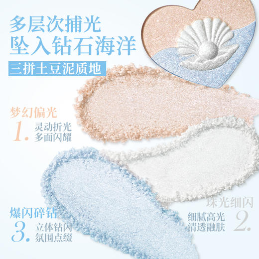 稚优泉（CHIOTURE）海贝甜心三拼高光细闪亮片提亮阴影 商品图1