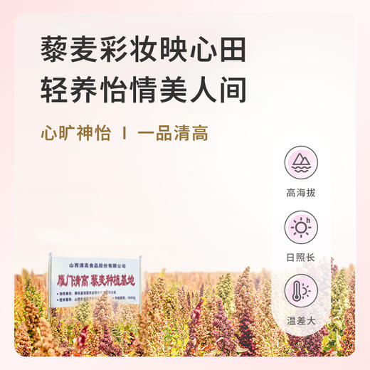 *山西特产雁门清高三色藜麦米礼盒1680g粗粮白红黑黎麦米五谷杂粮 商品图9