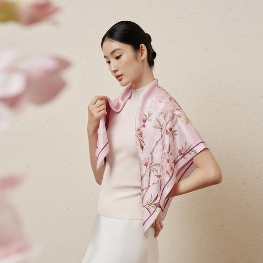 万事利桑蚕丝大方巾-十二花神系列（88cm） 商品图1