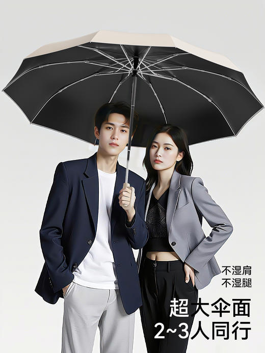左都环扣手柄反向伞 | houstin疏水涂层，反向不湿身，超大抗风暴，免叠秒收高颜值 商品图1