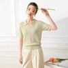 【DA*LE同款】SUSX品牌直发 夏日松弛假日感老钱风镂空翻领短袖C336222（下单3-7天发货） 商品缩略图0