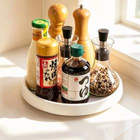摩登主妇厨房旋转调料置物架家用多功能酱油瓶调料品台面收纳托盘