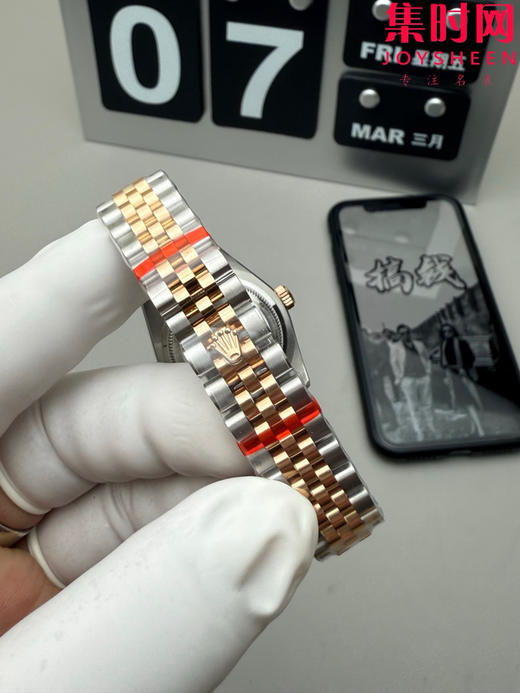 劳力士GS日志型系列 女款28mm GS日志28系列 间玫金咖啡钻面 2671机 五珠带 女士腕表 商品图4