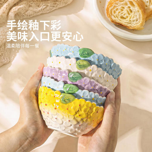 摩登主妇釉下彩米饭碗个人专用漂亮饭碗家用2026新款餐具陶瓷碗具 商品图1