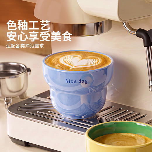 摩登主妇手握咖啡杯陶瓷杯子女高颜值拉花拿铁杯早餐杯家用喝水杯 商品图1